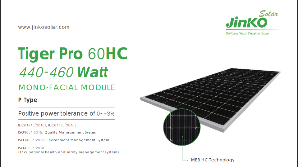 Jinko Solar 440w Panel